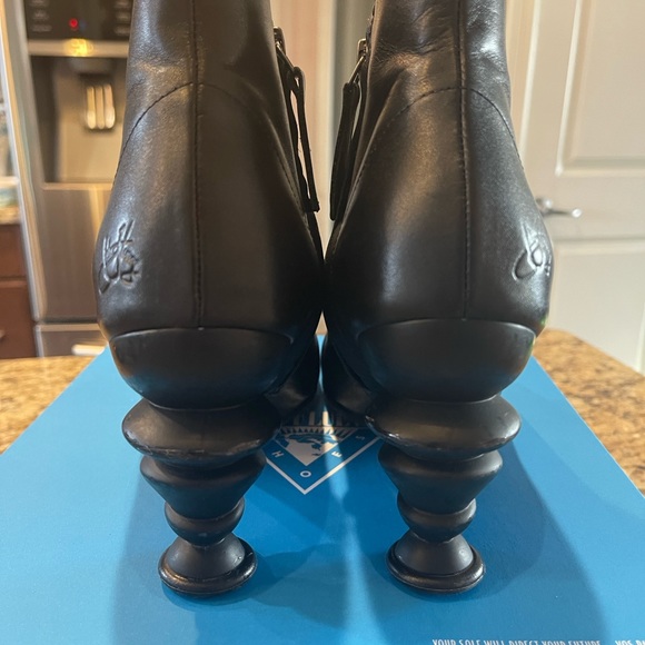 John Fluevog rockstar nuumite ankle boots black size 10 - Picture 6 of 11
